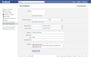 facebook settings Changing your Facebook profile information