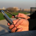 Cell phones in use