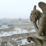 bored gargoyle looking down on city has the electronics and computer industries become boring